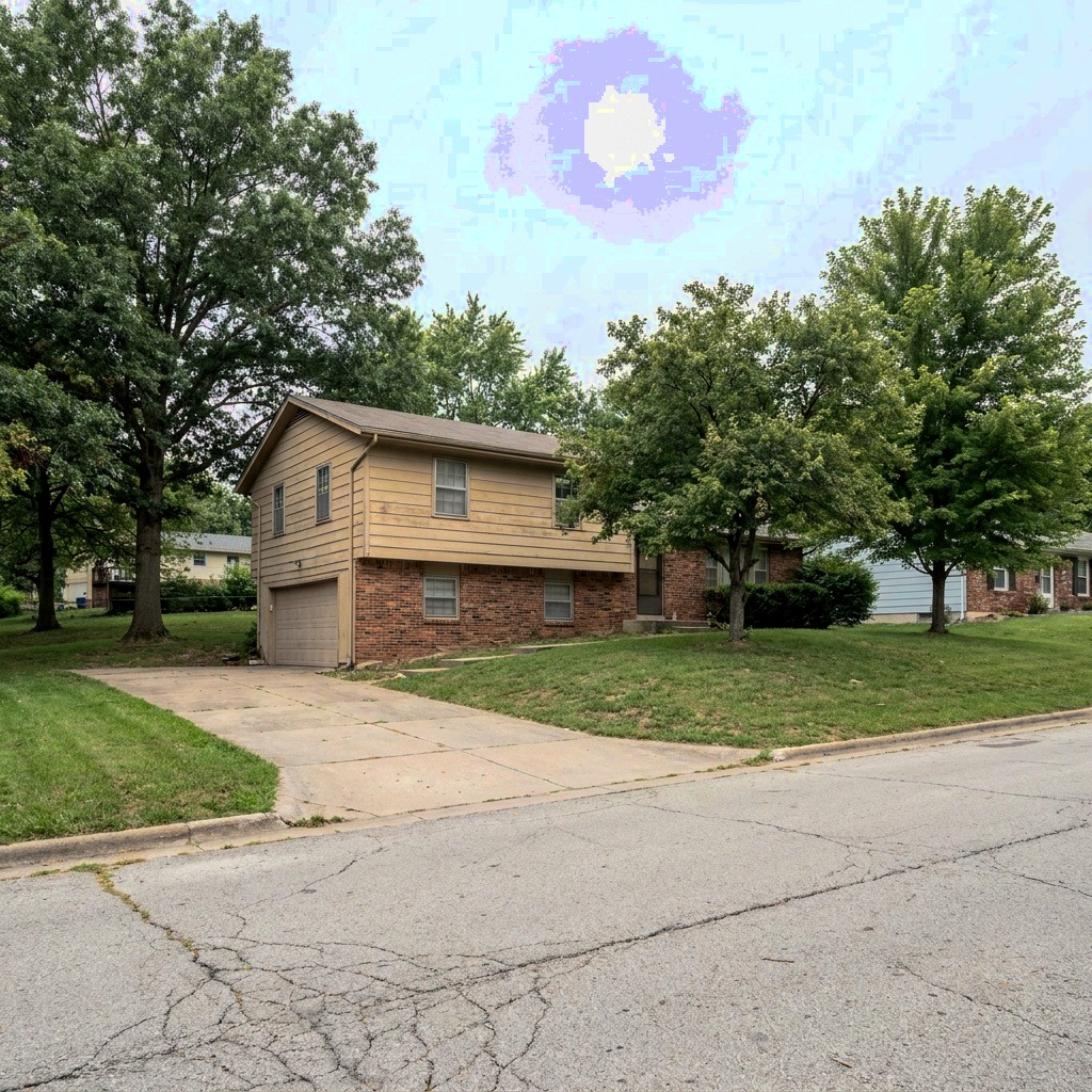 A split-level home in Columbia, Missouri