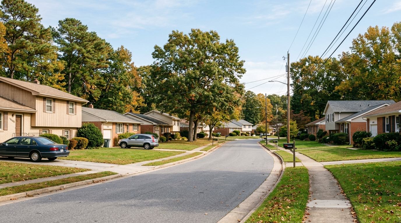 Lexington Park MD Southern Maryland residential neighborhood street