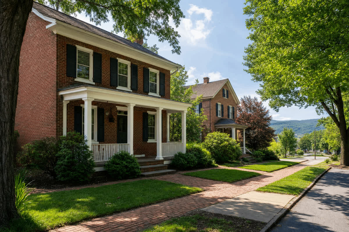 Chambersburg PA homes — brick Colonials and residential neighborhoods in Franklin County