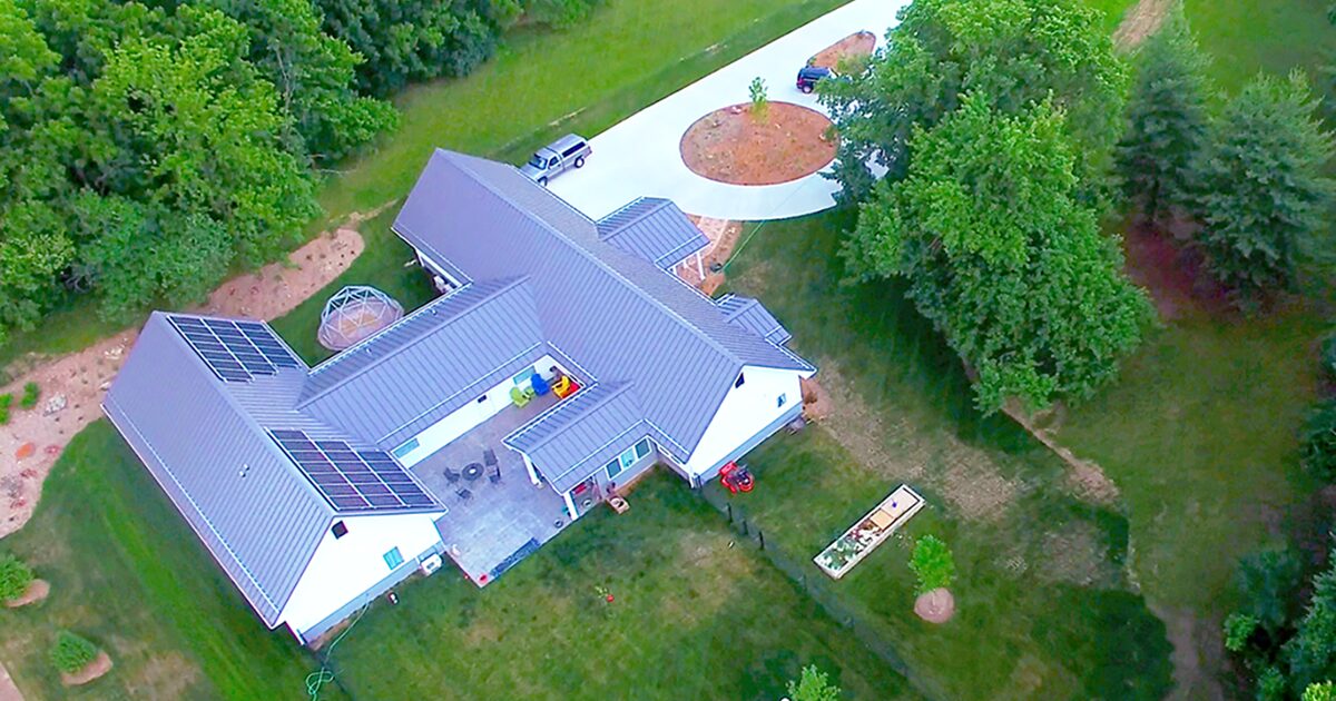 The Deep Green house in Columbia, Missouri, in Boone County