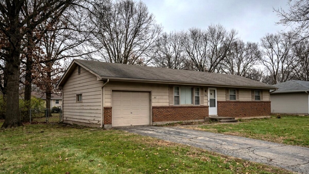 Ordinary ranch-style Columbia Missouri home, representative modest housing stock