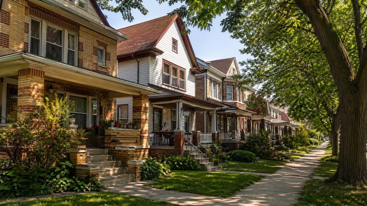 Milwaukee WI homes — Cream City brick duplexes and established city neighborhoods