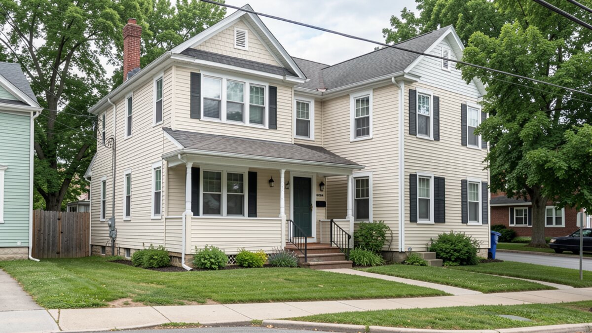 older small rental duplex or compact multifamily property in Albany New York