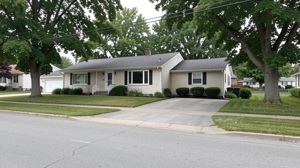 Modest Alexandria MN ranch or bungalow driveway