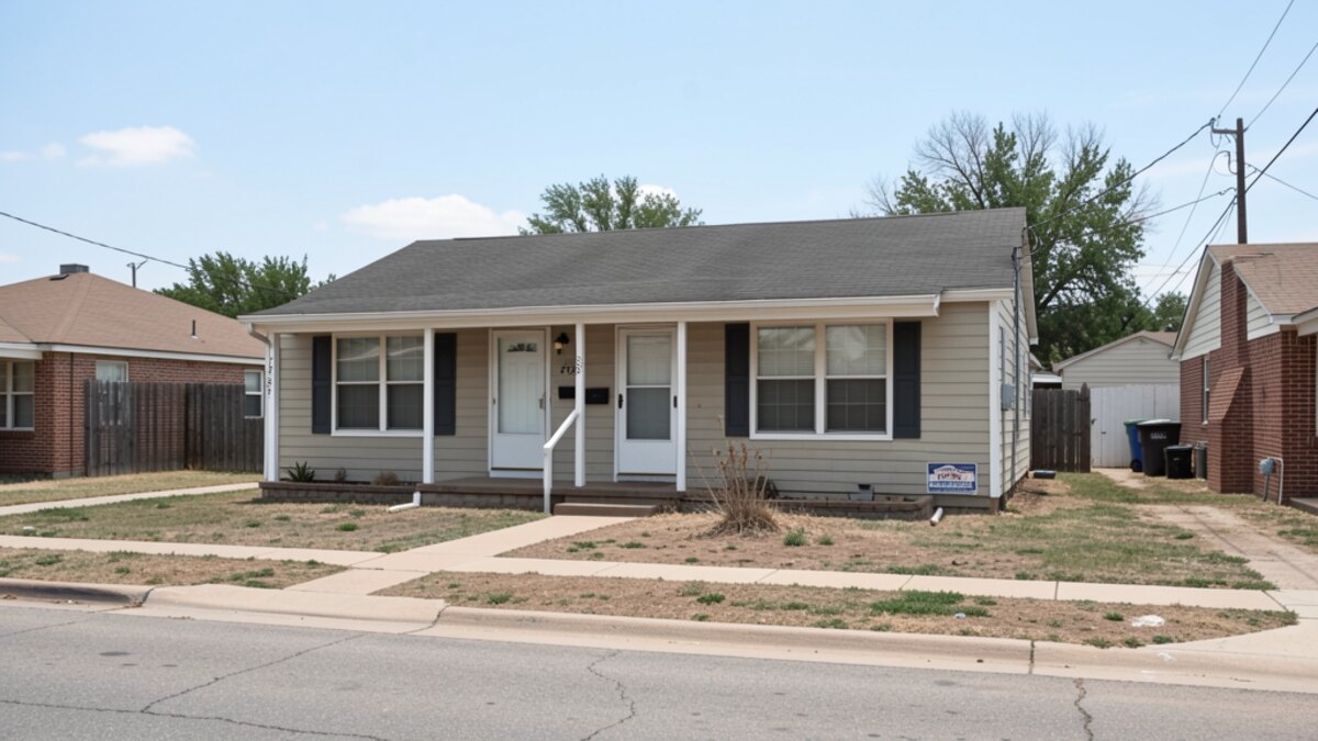 older small rental duplex or compact multifamily property in Amarillo Texas