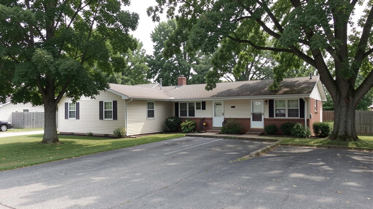 older small rental duplex or compact multifamily property in Angola Indiana