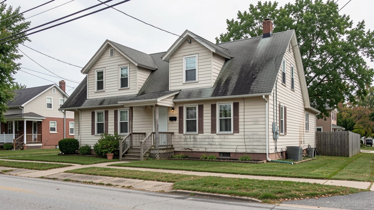 Bellefontaine Ohio older duplex or small rental property in a modest residential neighborhood