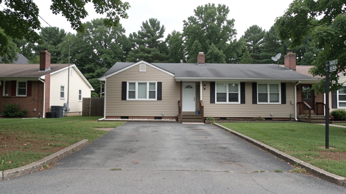 older small rental duplex or compact multifamily property in Blacksburg Virginia