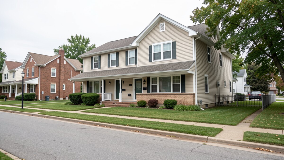Champaign Illinois older rental duplex or small multifamily exterior