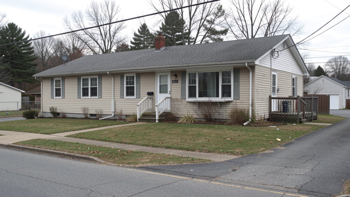 older small rental duplex or compact multifamily property in Charleston West Virginia