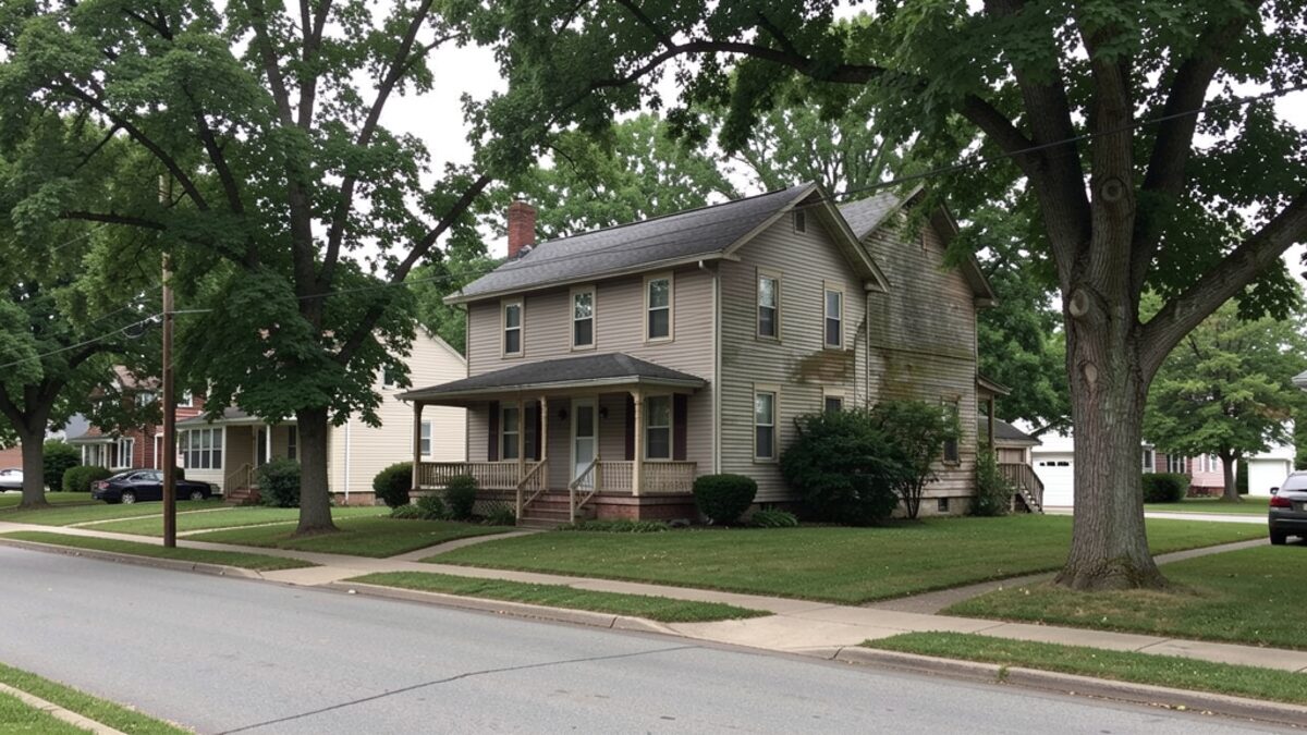 Small Chillicothe OH rental or multifamily residential street