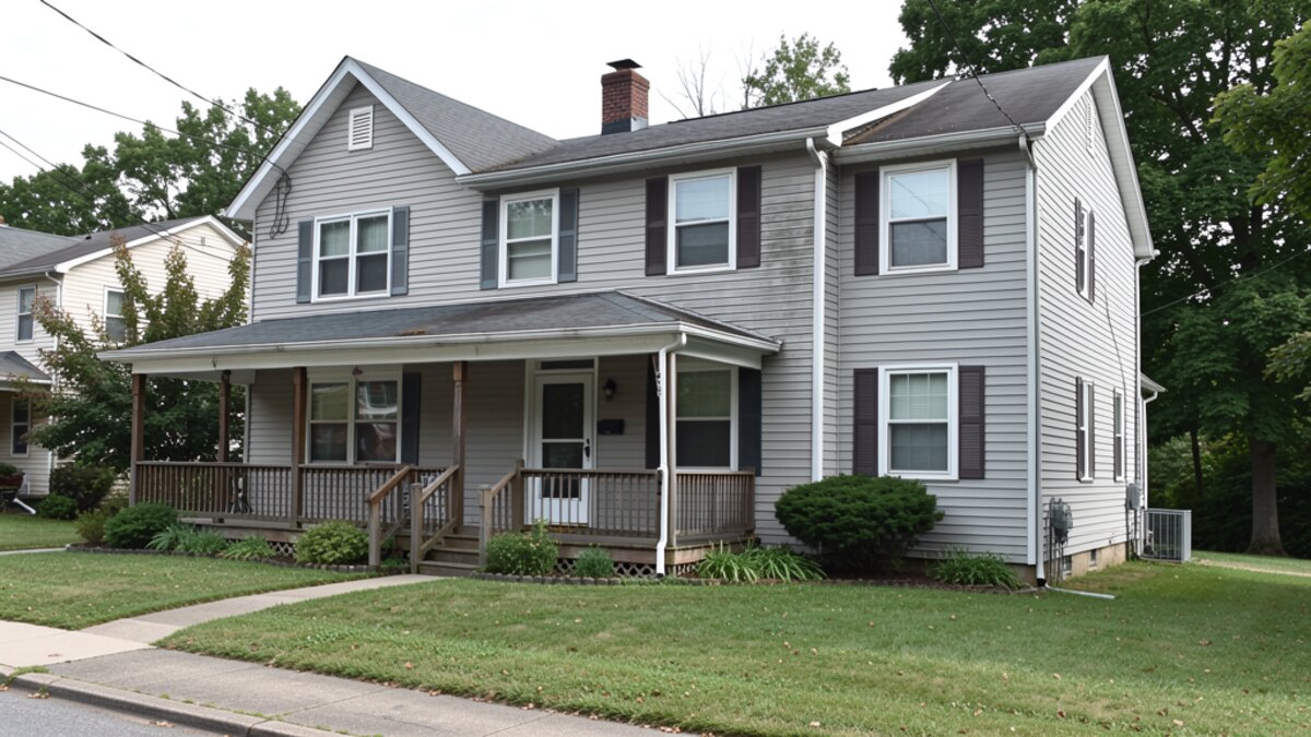 older small rental duplex or compact multifamily property in Clarksburg West Virginia