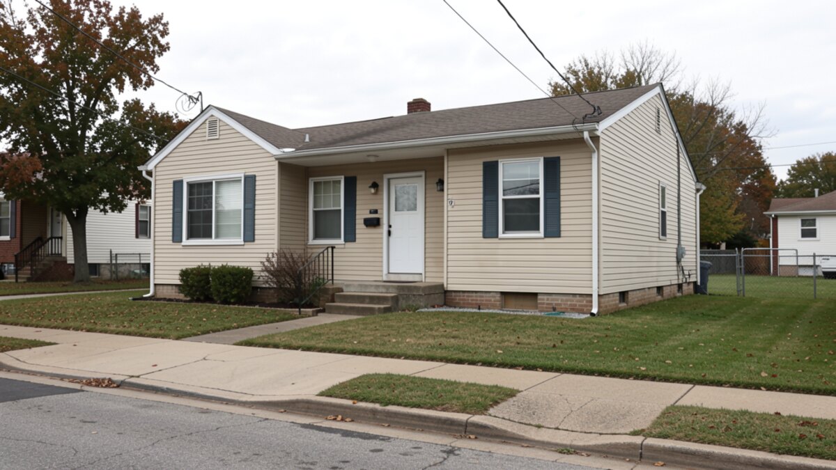 older small rental duplex or compact multifamily property in Decatur Illinois