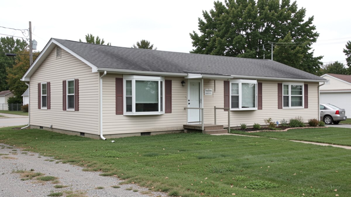 older small rental duplex or compact multifamily property in Defiance Ohio