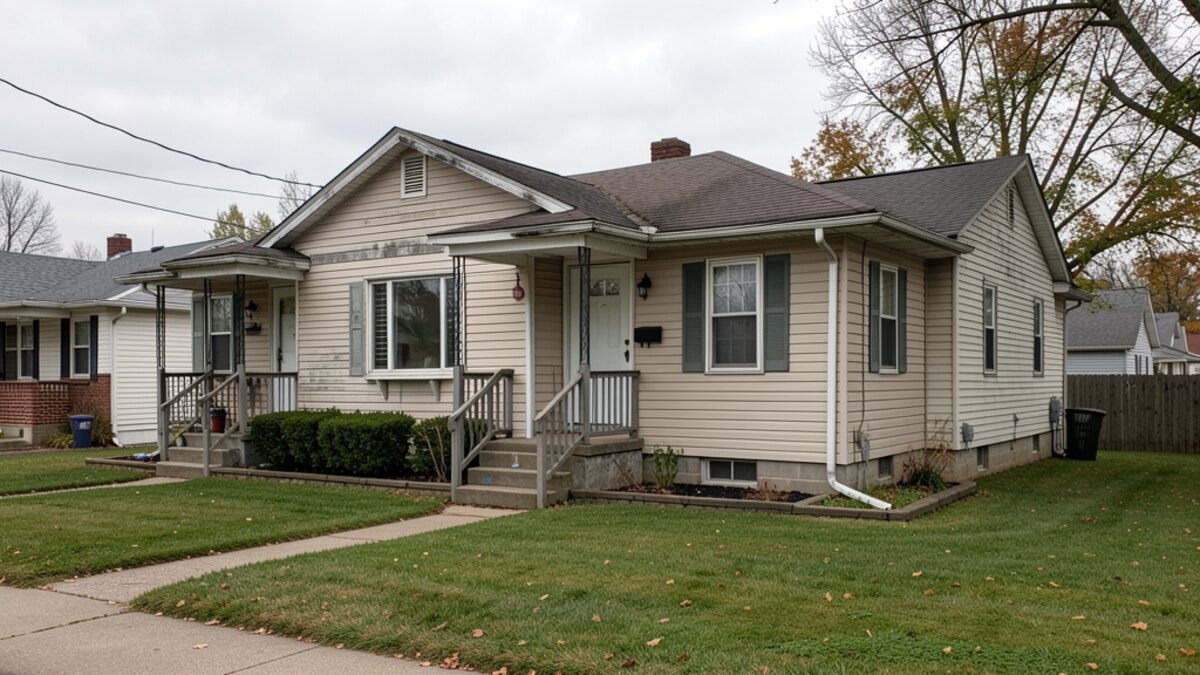 older small rental duplex or compact multifamily property in Dubuque Iowa
