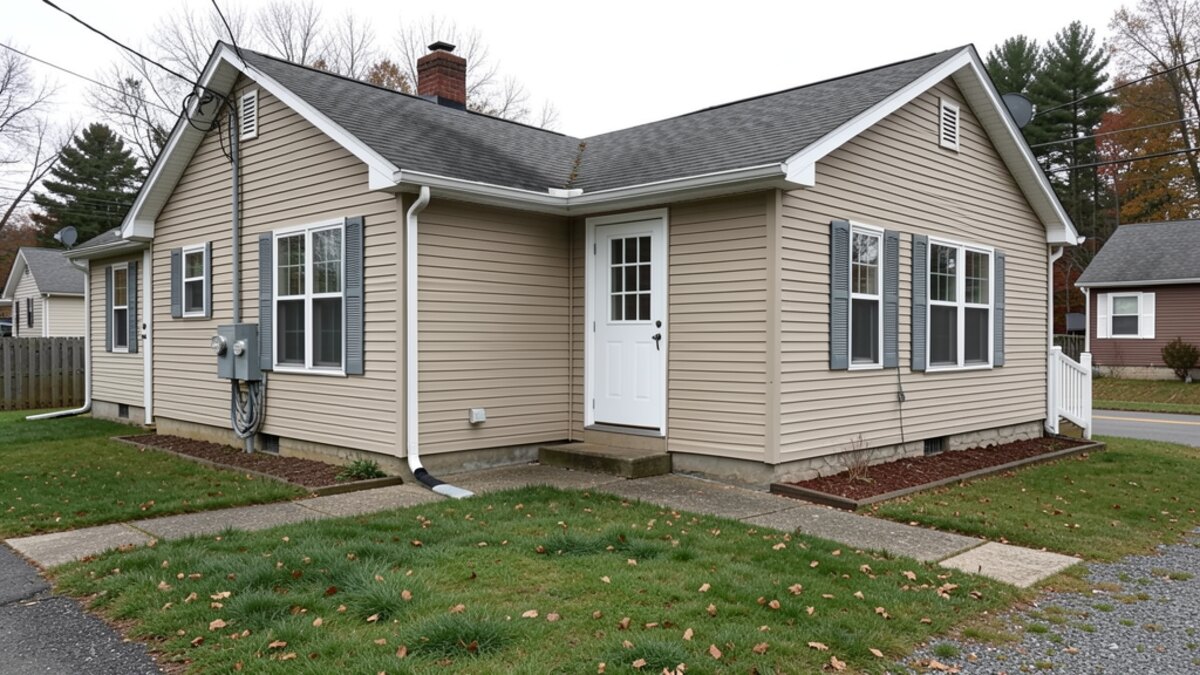 older small rental duplex or compact multifamily property in Fairmont West Virginia