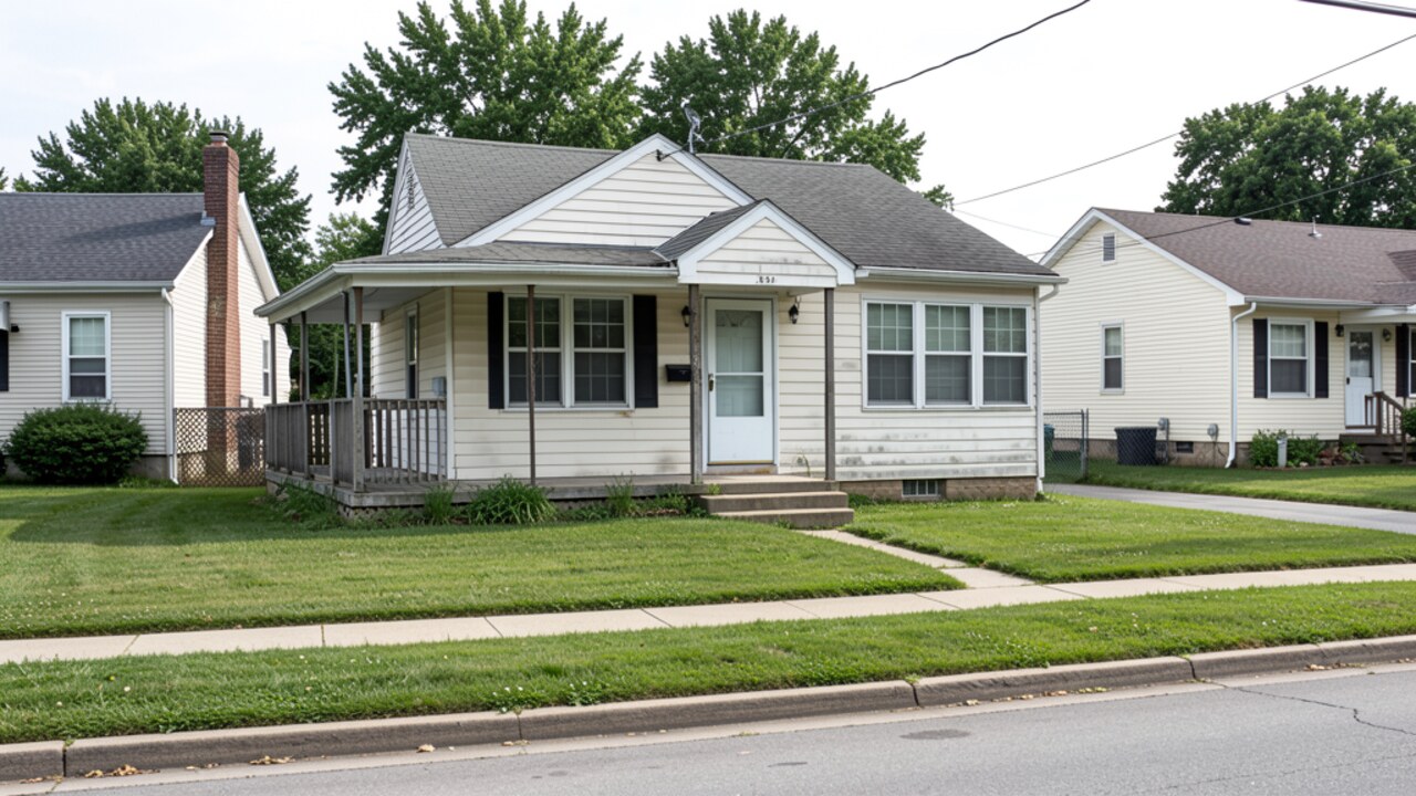 Small Fremont OH rental or multifamily residential street