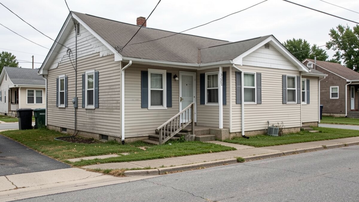 older small rental duplex or compact multifamily property in Gallipolis Ohio