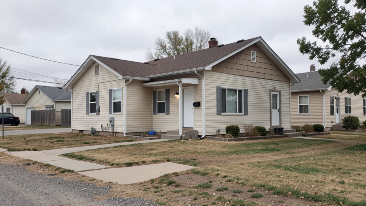 Gillette Wyoming older duplex or small rental property in a modest Campbell County neighborhood