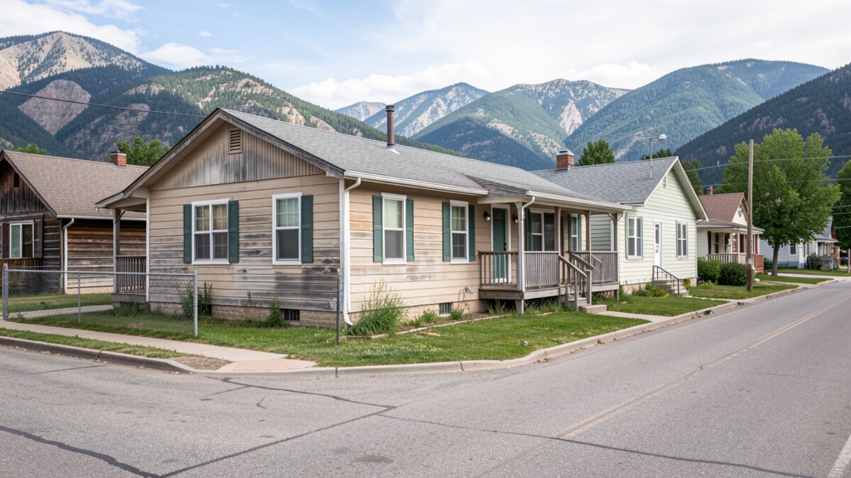 Helena Montana older duplex or small rental property exterior in a modest residential area