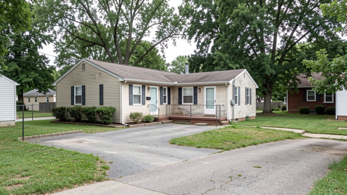 older small rental duplex or compact multifamily property in Johnson City Tennessee