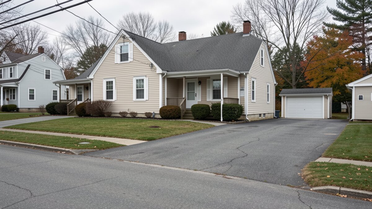 older small rental duplex or compact multifamily property in Laconia New Hampshire