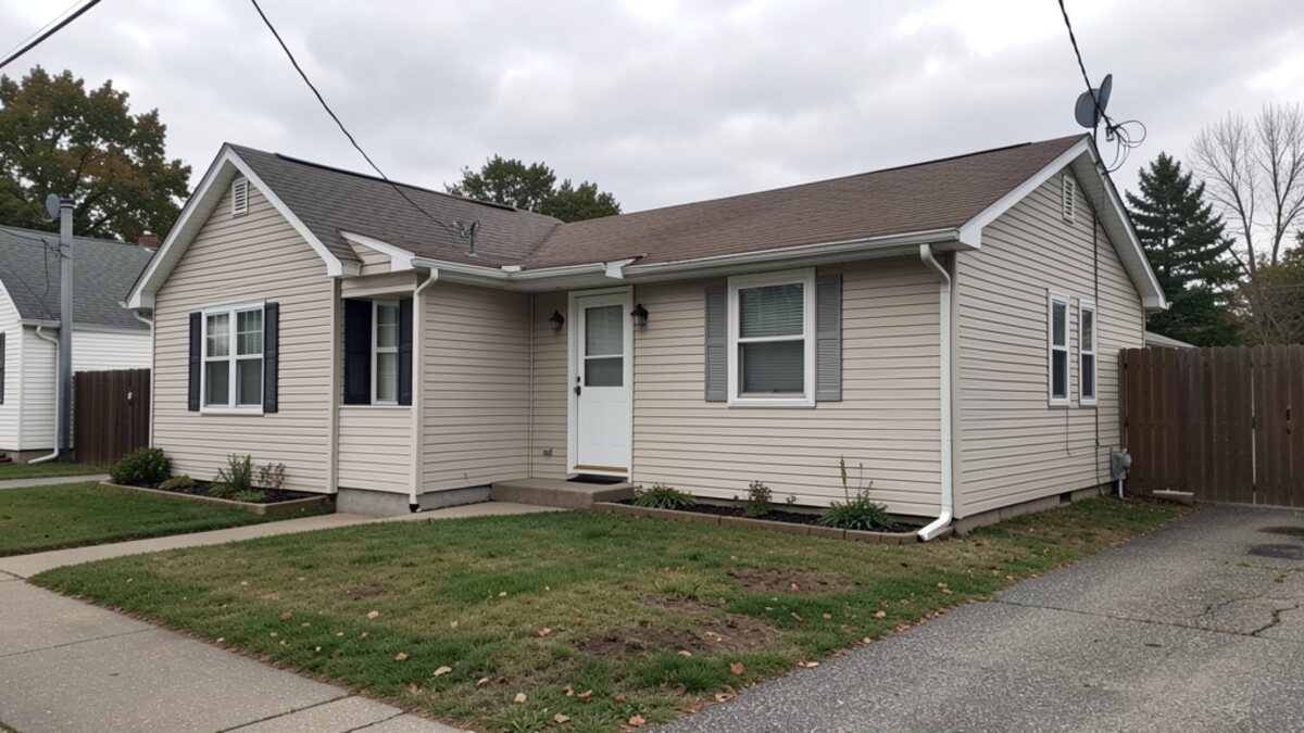 Modest Lansing-East Lansing Michigan duplex or rental property exterior