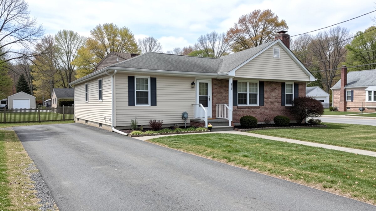 modest Lock Haven Pennsylvania ranch or bungalow with driveway and small yard