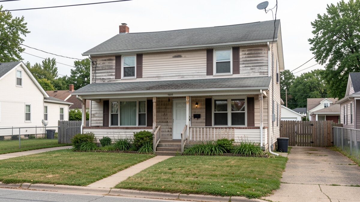 Marion Indiana older duplex or small rental property in a modest residential neighborhood