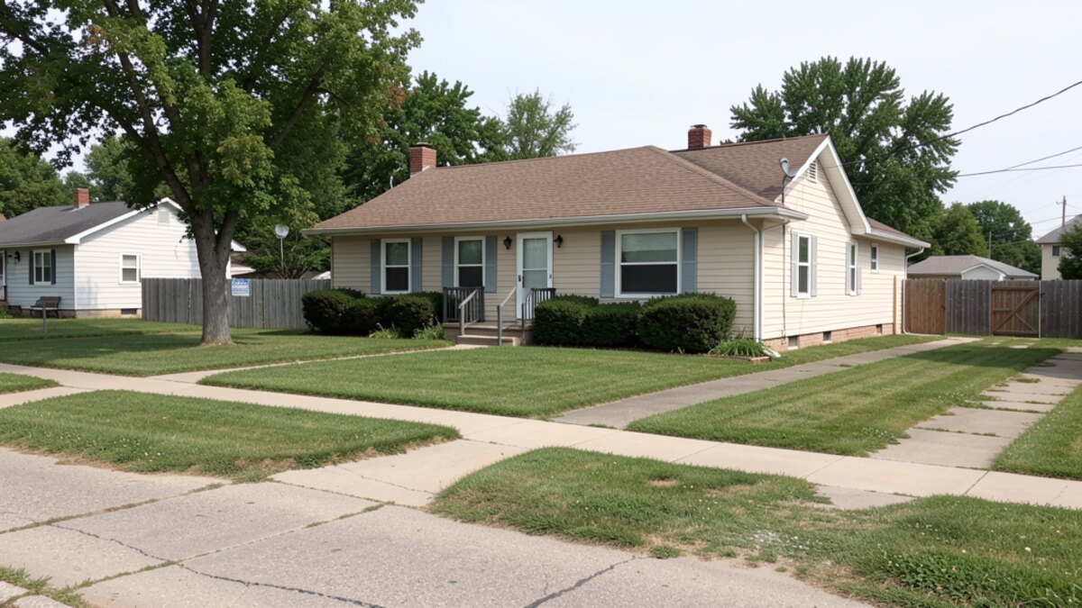 McPherson Kansas small ranch house or bungalow with compact yard and driveway