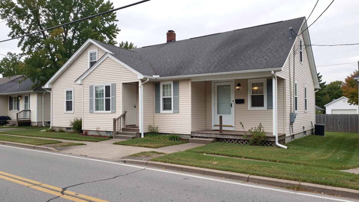 older small rental duplex or compact multifamily home in Menomonie Wisconsin