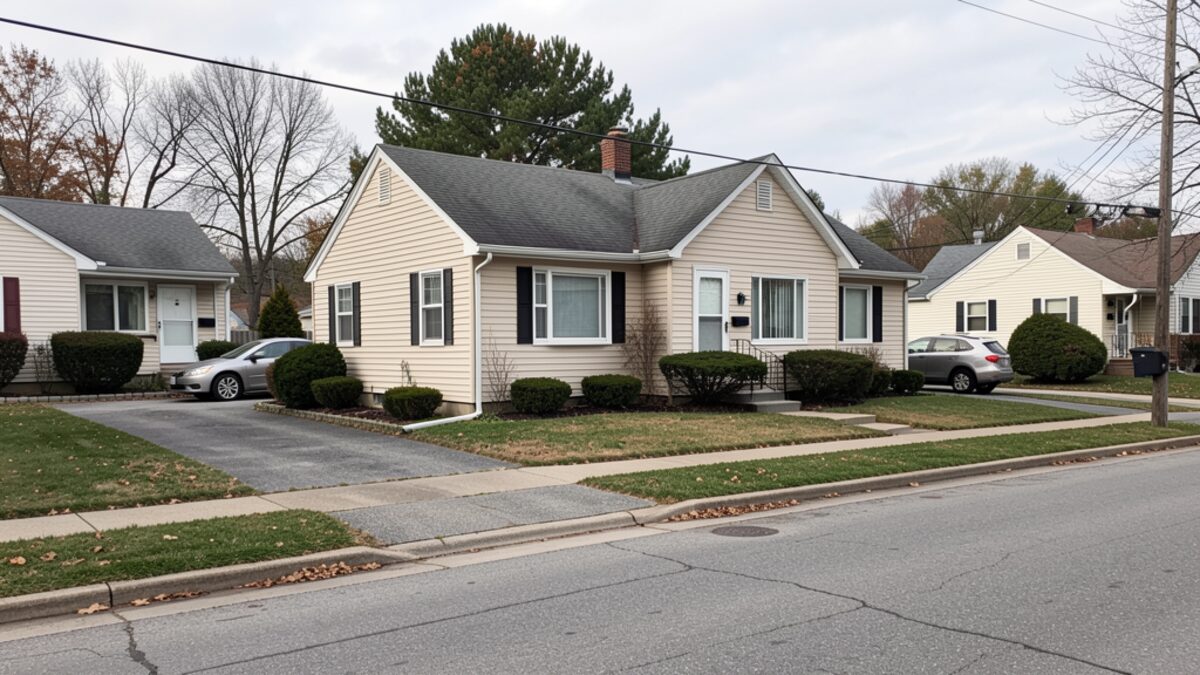 Small New Philadelphia OH rental or multifamily residential street