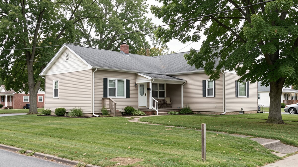 older small rental duplex or compact multifamily home in Norwalk Ohio