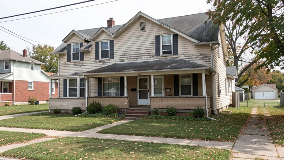 Ottawa Kansas older duplex or small rental property in a modest residential neighborhood