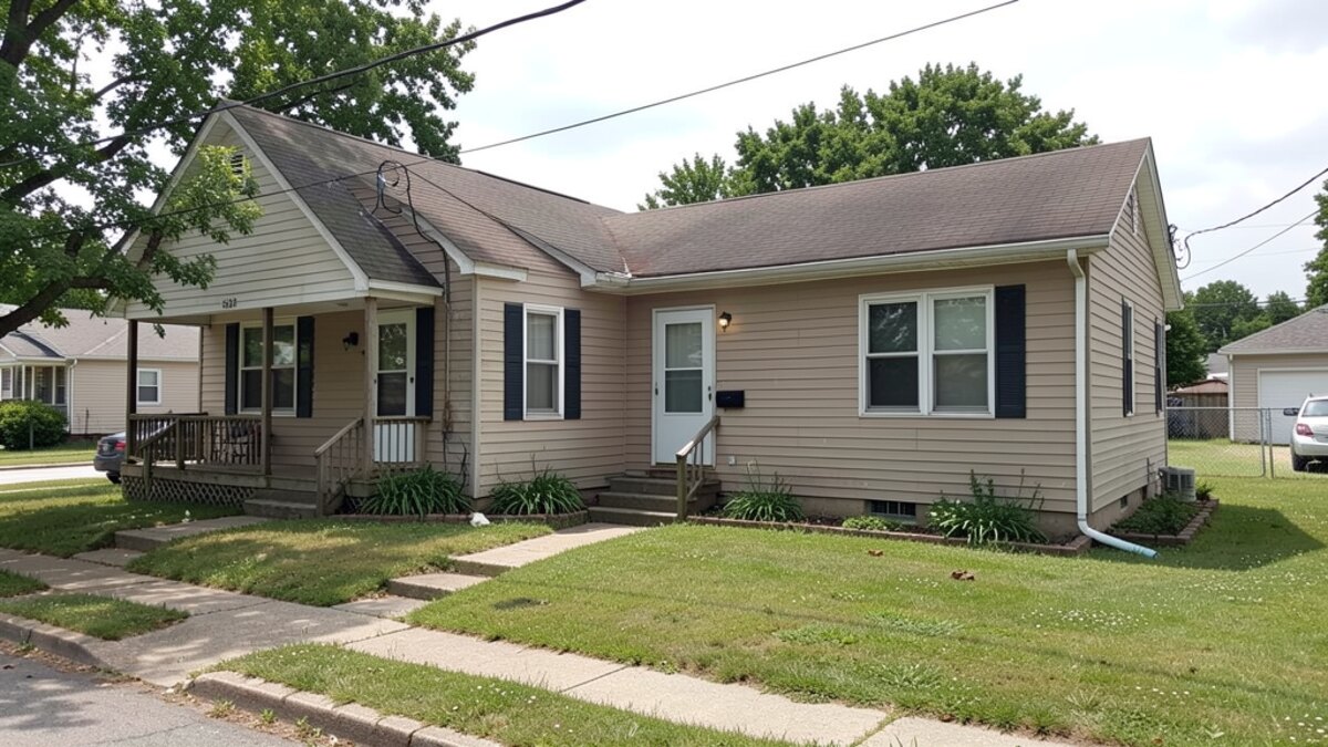 Owensboro Kentucky older duplex or small rental property in a modest Daviess County residential neighborhood
