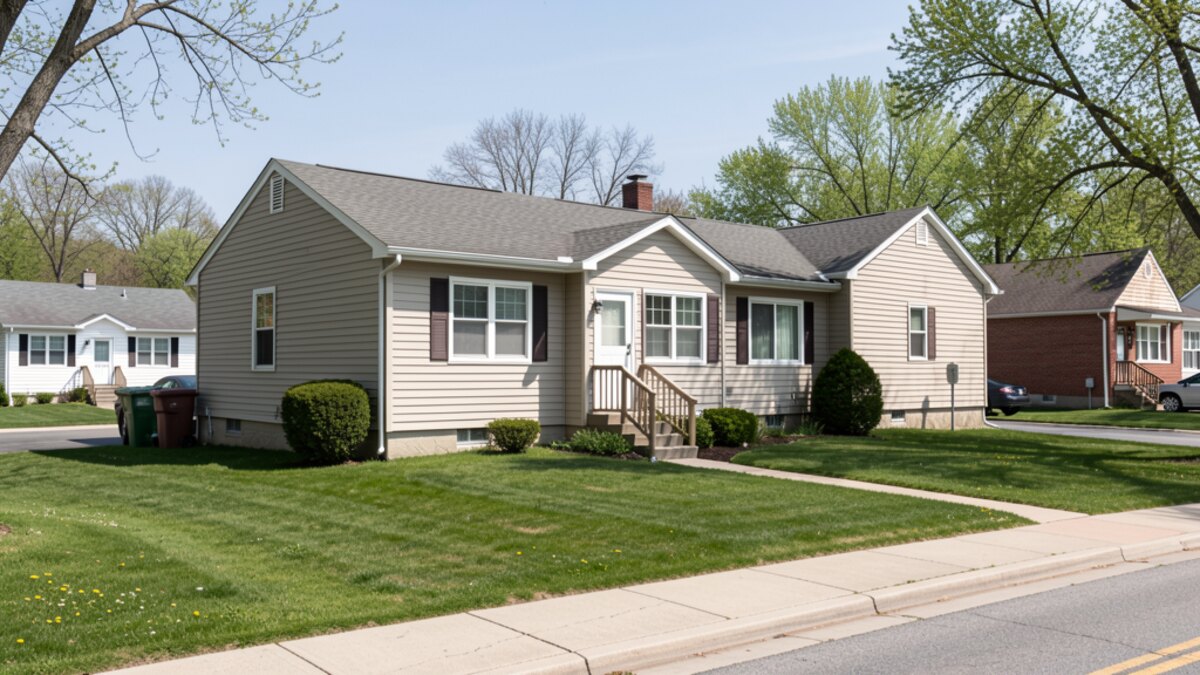 older small rental duplex or compact multifamily property in Platteville Wisconsin