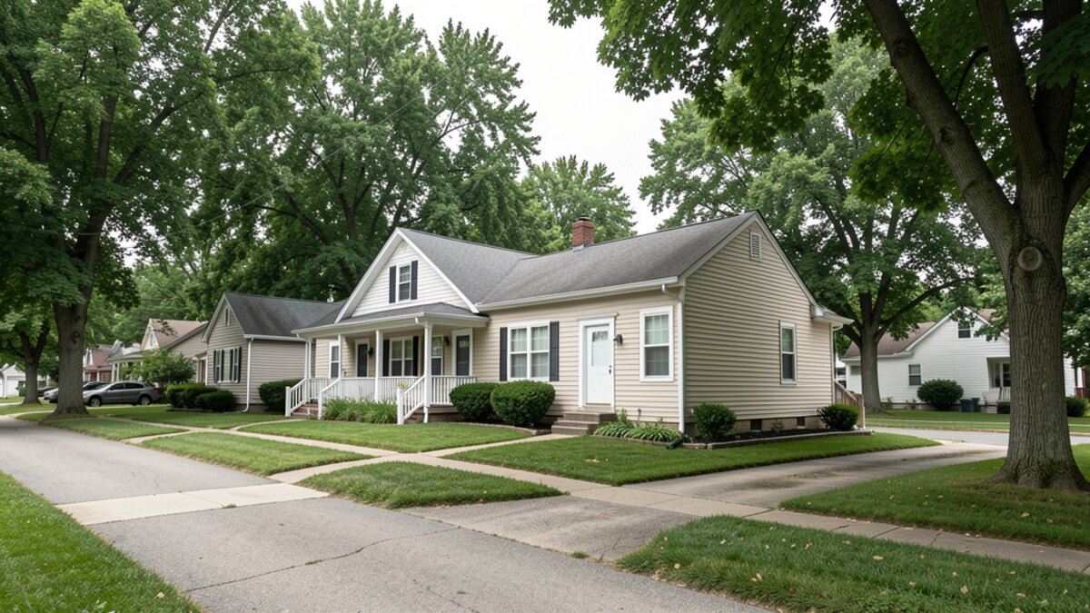 older small rental duplex or compact multifamily property in Richmond Indiana
