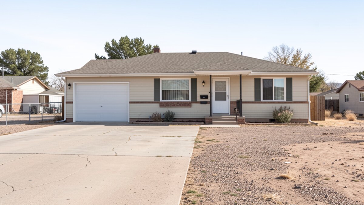 Representative older Rock Springs Wyoming residential home