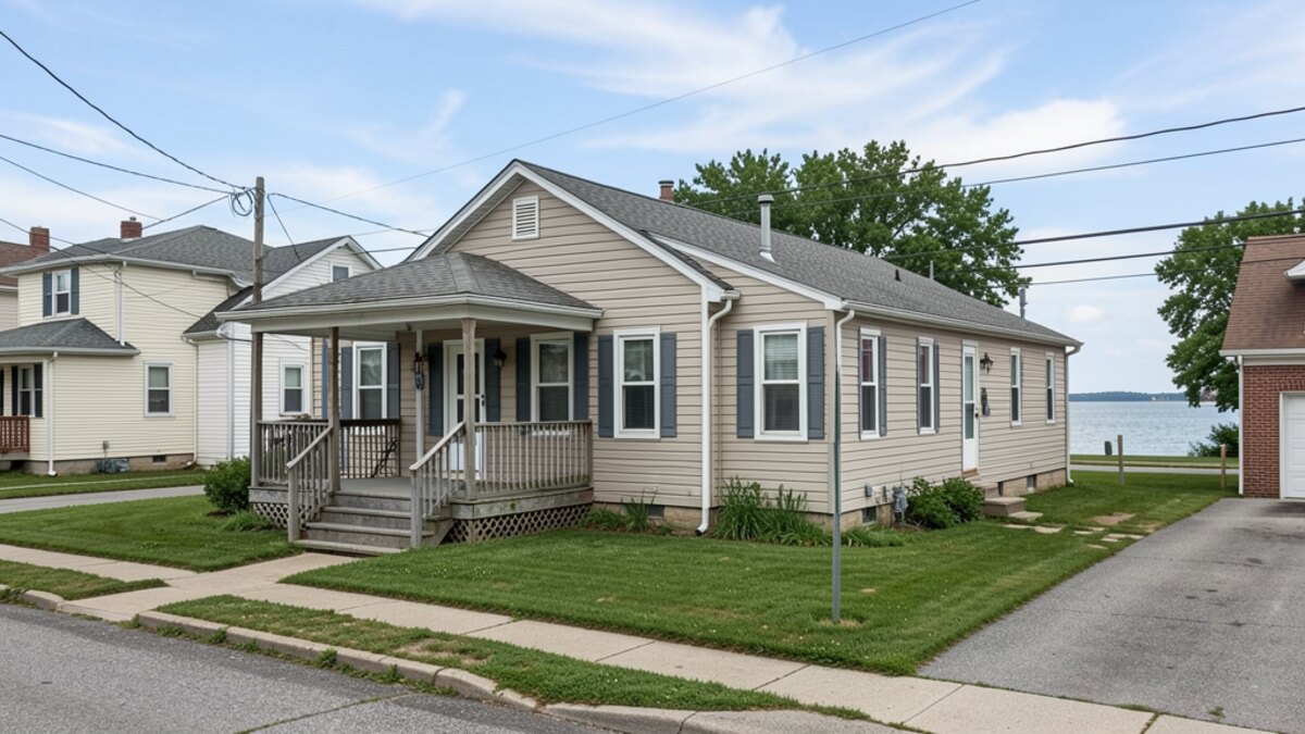 older small rental duplex or compact multifamily property in Sandusky Ohio