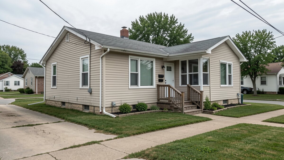older small rental duplex or compact multifamily home in Sioux City Iowa