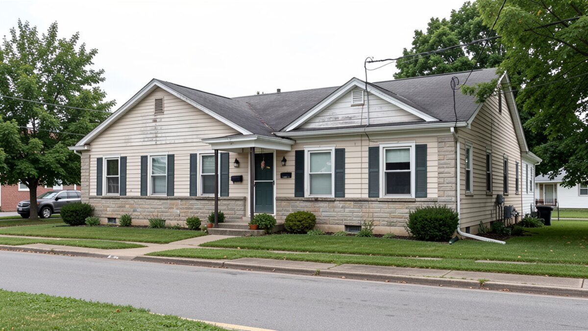 older small rental duplex or compact multifamily property in Springfield Ohio