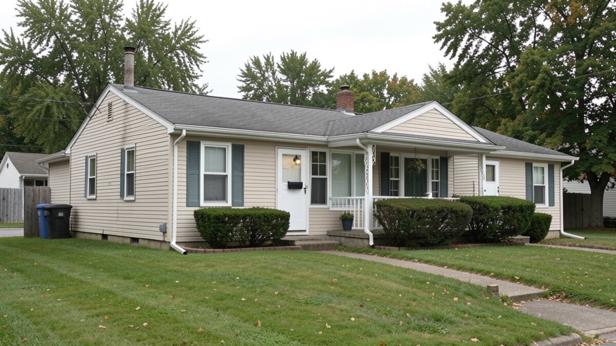older small rental duplex or compact multifamily property in Sterling Illinois
