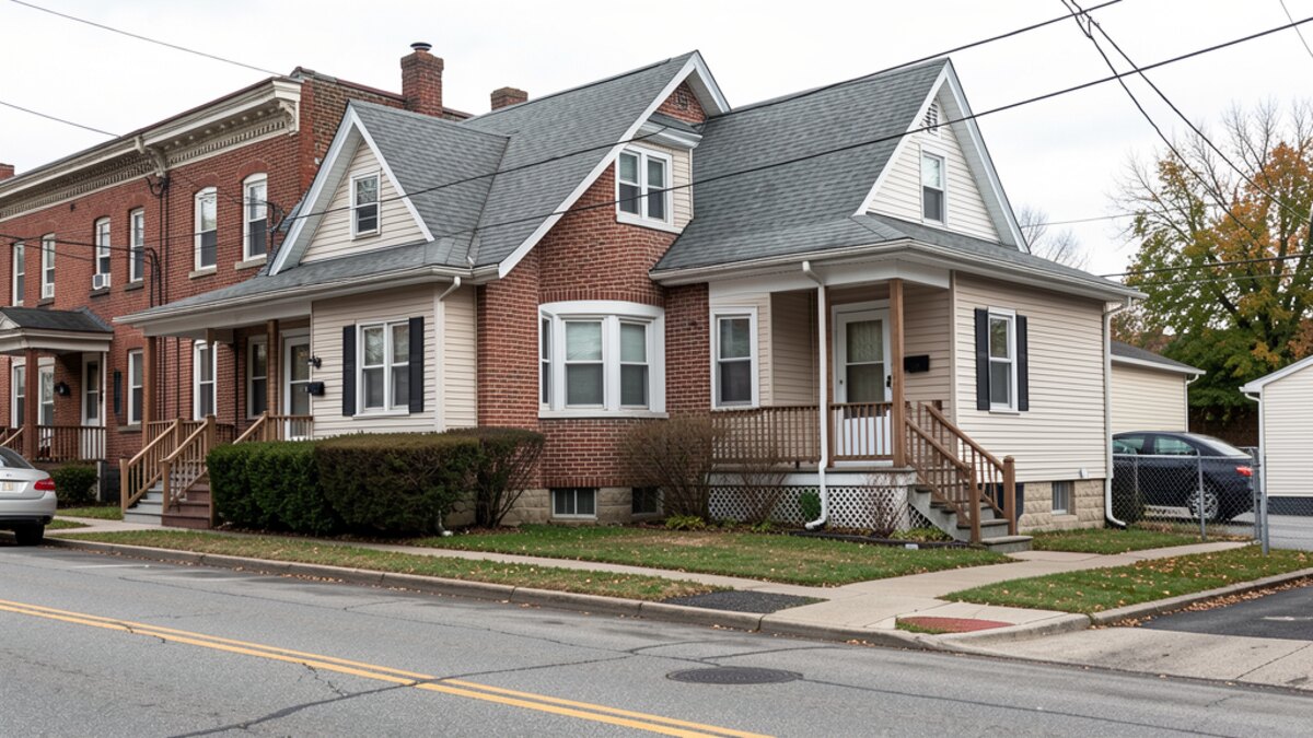 older small rental duplex or compact multifamily property in Syracuse New York