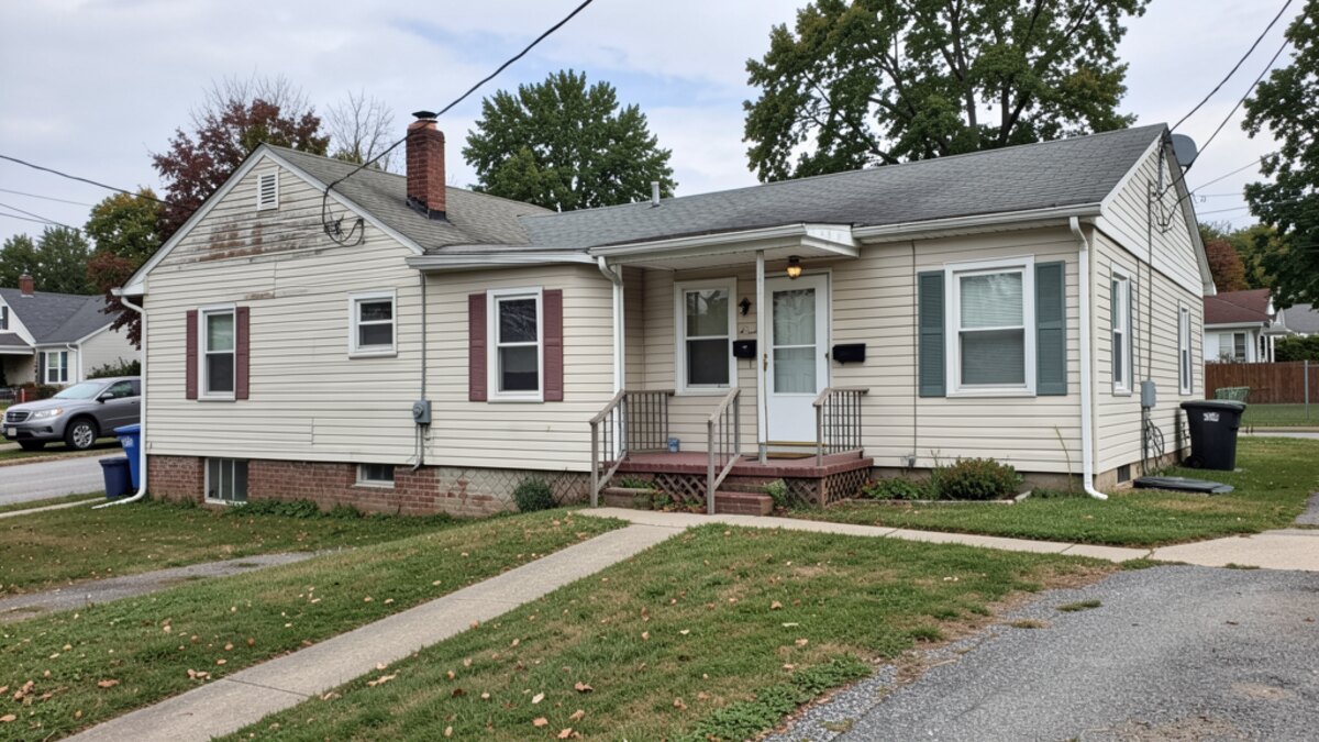 older small rental duplex or compact multifamily property in Warren Pennsylvania