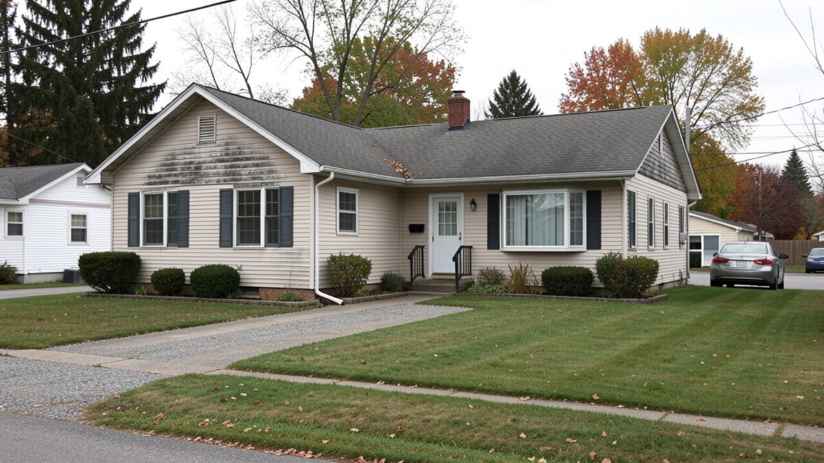 older small rental duplex or compact multifamily home in Wisconsin Rapids Wisconsin
