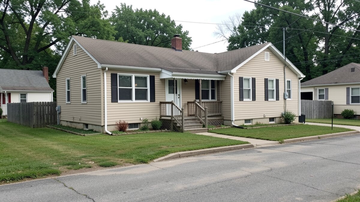 older small rental duplex or compact multifamily property in Zanesville Ohio